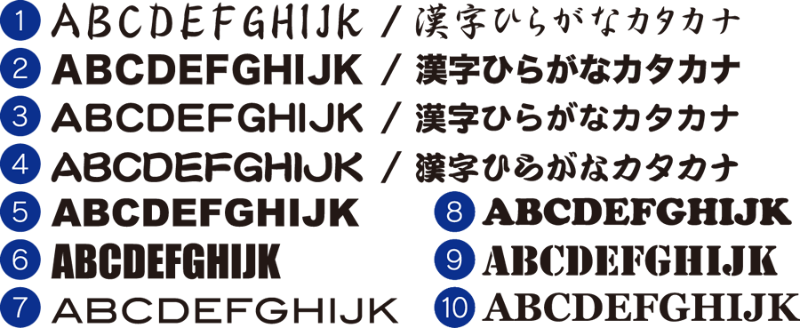 気軽に使用できる書体