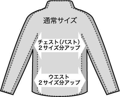メンズ スペシャルサイズ 2サイズワイドトップス従来規格